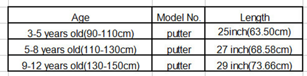PGM Golf Putter Beginners Kids Left and Right Handed 3 Degree Loft Practice Clubs for Boys and Girls Sports Push Rod Putters