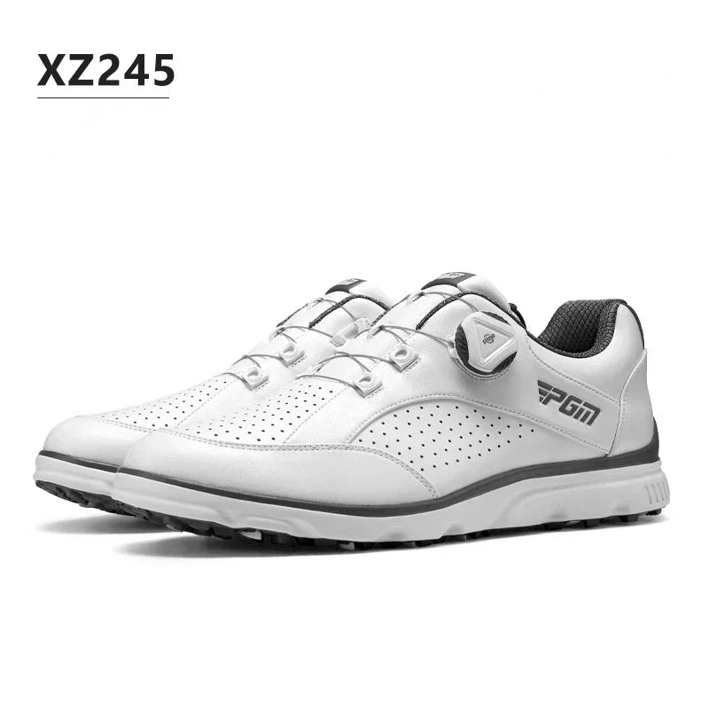 PGM Men Golf Shoes Knob Shoelaces Anti-side Slip Waterproof Men's Sports Shoes Sneakers