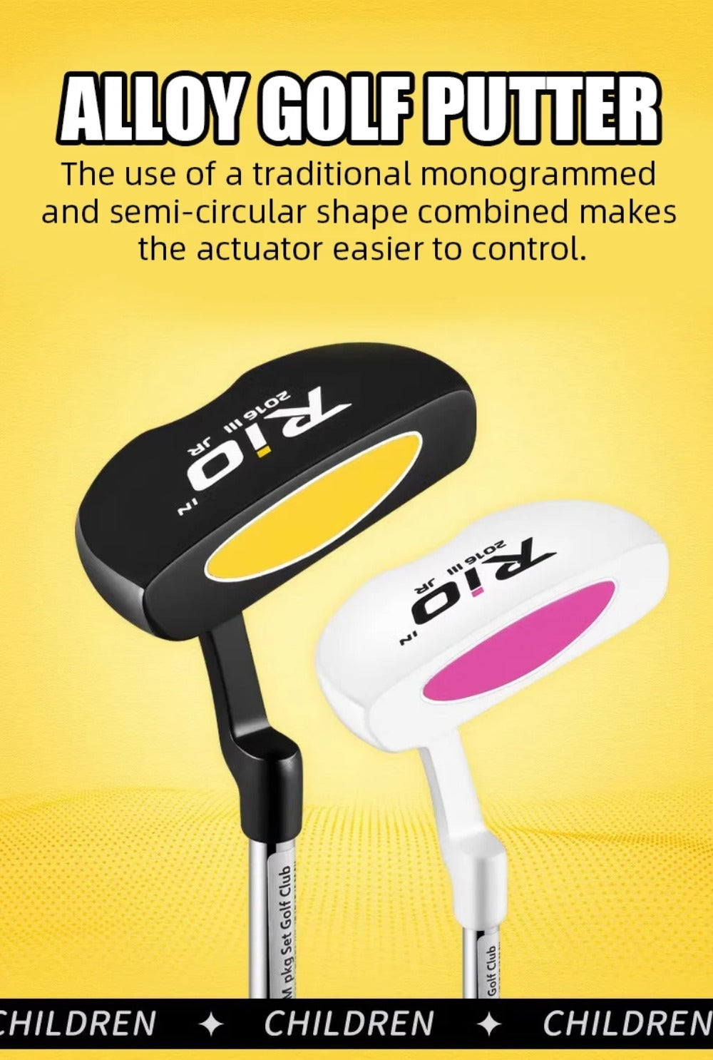 PGM Kids Golf Clubs Kit - Complete Golf Clubs Set with Hybrid & Utility Clubs, Wood, Irons, Putter, and Bag for Children 3-12year