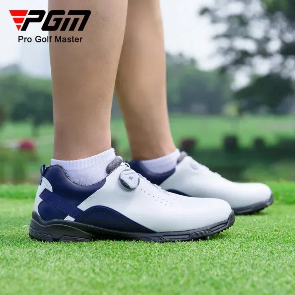 PGM Golf Shoes Men's Waterproof Breathable Golf Shoes Male Rotating Shoelaces Sports Sneakers Non-slip Trainers