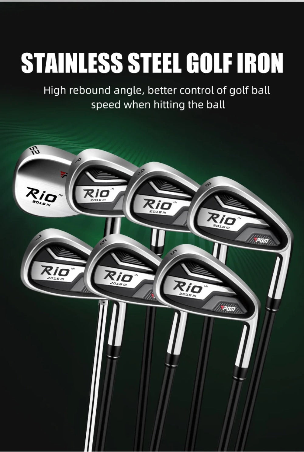 PGM Beginner Professional Golf Clubs Set Premium 460cc Black Golf Clubs