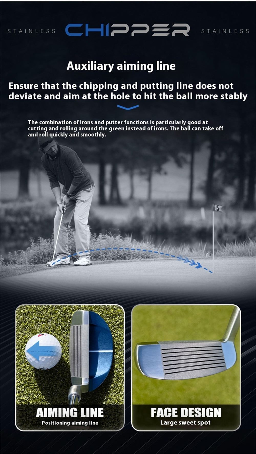 PGM 35 Degree Golf Chipper Right Handed Men Women Beginners Golf Blade Putter Sand Wedge Cutter Outdoor Sports
