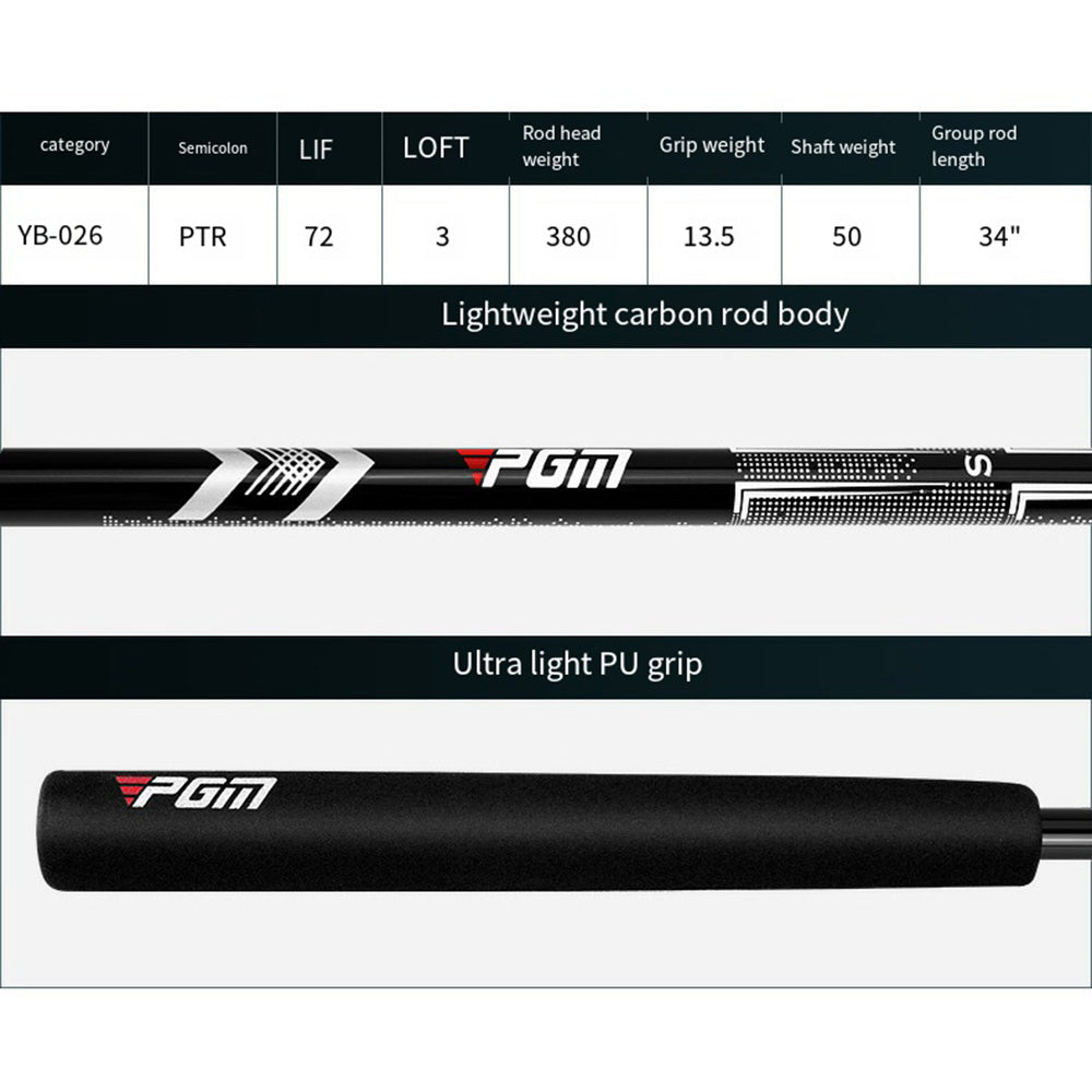 PGM Golf Club Standing Golf Putters Left/Right Handed Low Center of Gravity Stainless Steel Shaft Golf Push Rod with Golf Headcover