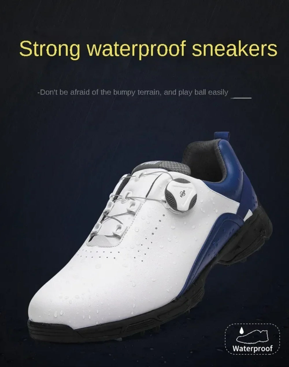 PGM Golf Shoes Men's Waterproof Breathable Golf Shoes Male Rotating Shoelaces Sports Sneakers Non-slip Trainers