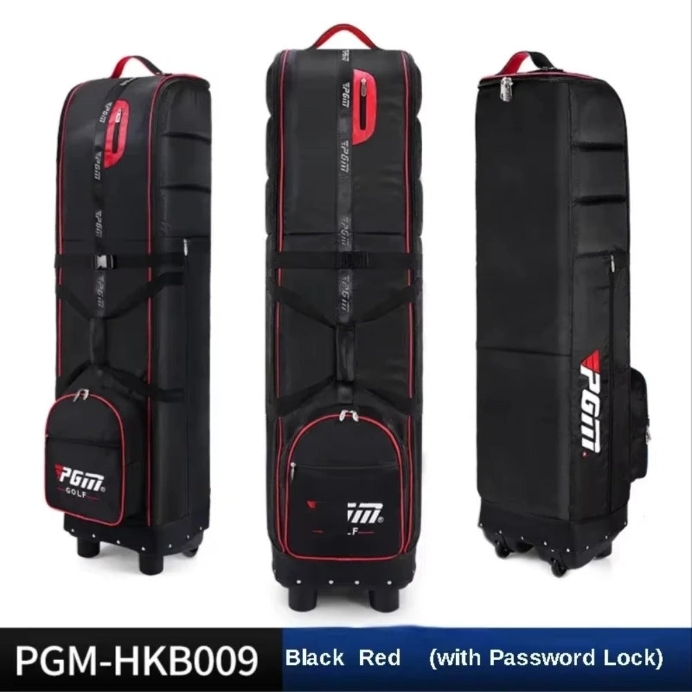 PGM Golf Travel Plane Bags with Wheel thicken Straps Foldable Golf Club Travel Cover for Airlines Golf Aviation Bag