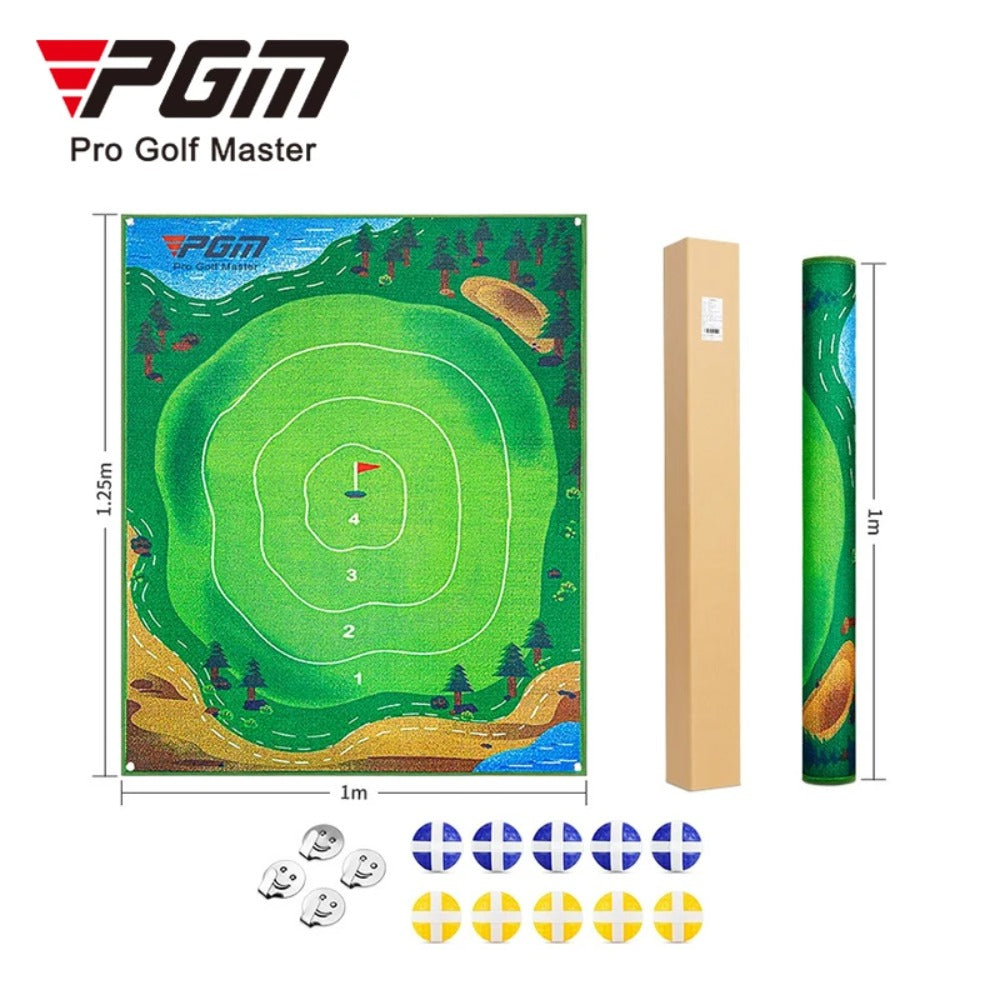 PGM Custom Portable Indoor Golf Swing Mat for Chipping Game & Practice Training Aids