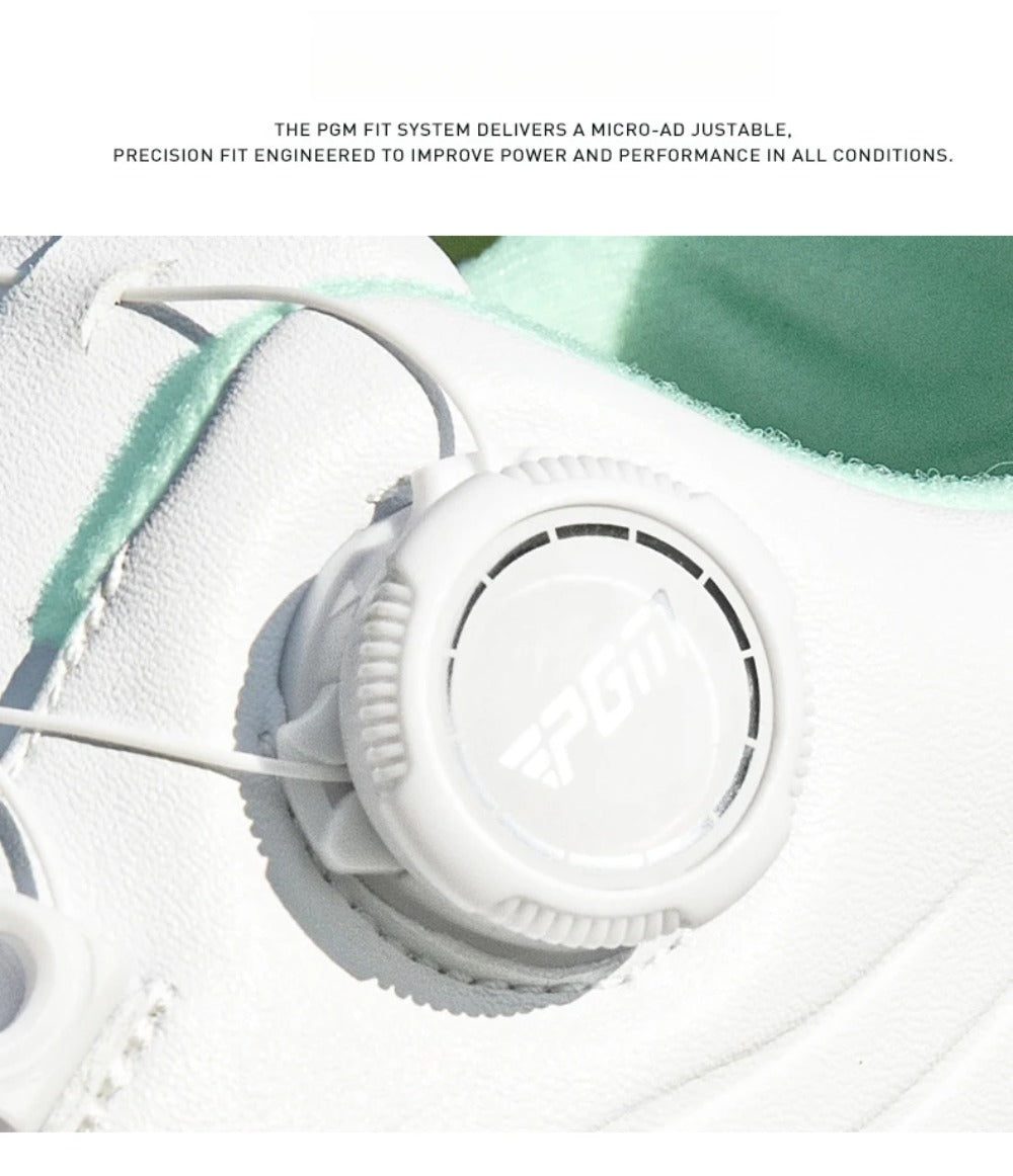PGM Women Golf Shoes Summer Waterproof Anti Slip Comfortable Lightweight Nailless Shoes with Knob Laces Sports Sneakers
