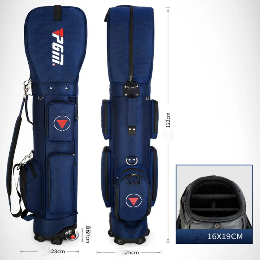PGM Golf Bag with Wheels Ultra-light Sport Standard Golf Bags Large Capacity Golf Aviation Ball Storage Multifunctional