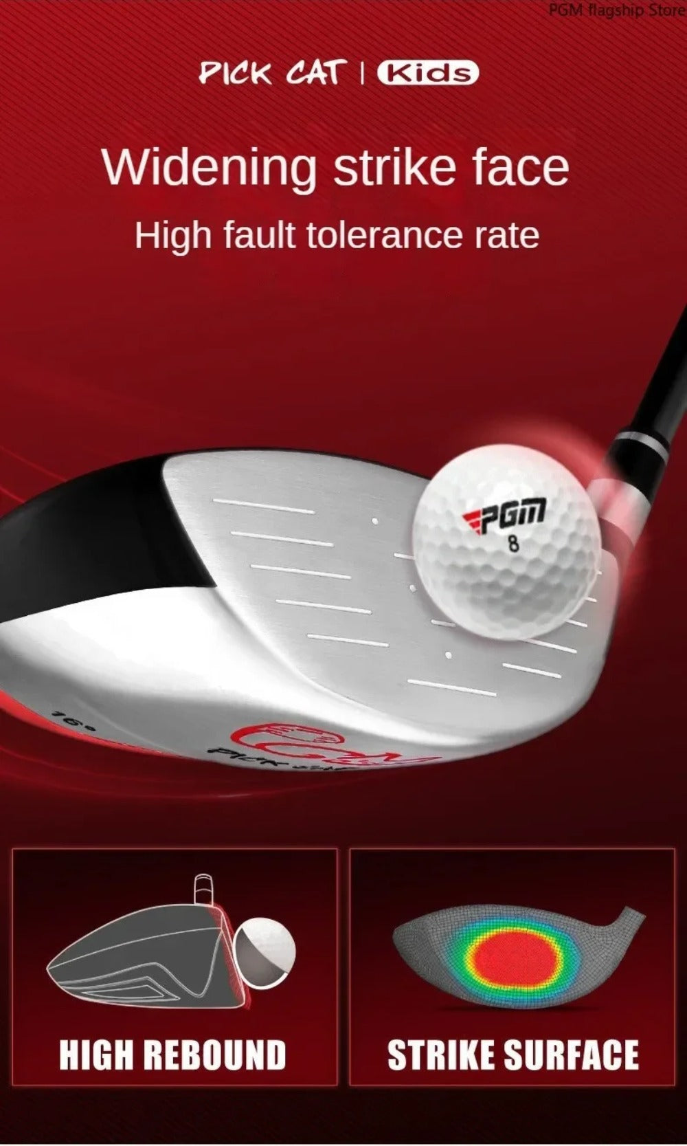 PGM Children's Golf Clubs for Boys and Girls Complete Set of Beginner Sets of Practice Clubs for 3-12 Years Old