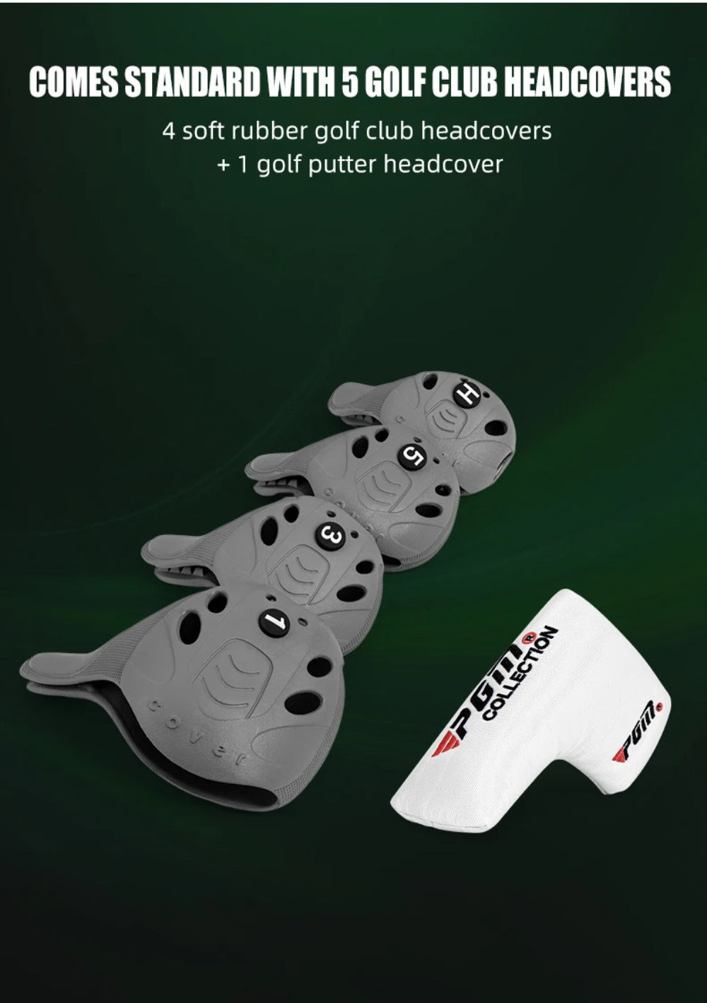 PGM Beginner Professional Golf Clubs Set Premium 460cc Black Golf Clubs