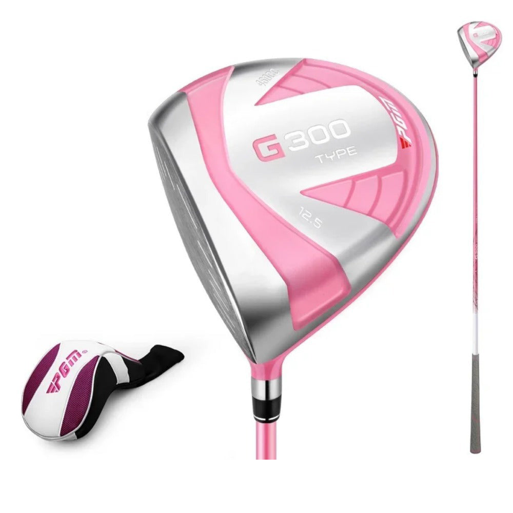 PGM Women Left Hand 1# Wood Golf Club G300 High Rebound Ultralight Titanium Alloy Graphite Rod LH Golf Driver with Headcover