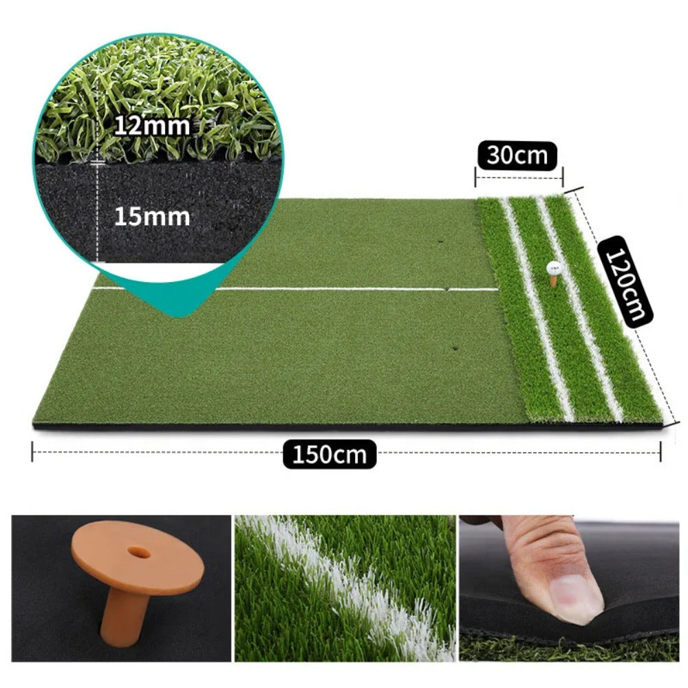 PGM Golf Strike Mats Auxiliary Line Guide Indoor Outdoor Swing Pad 1.2x1.5m