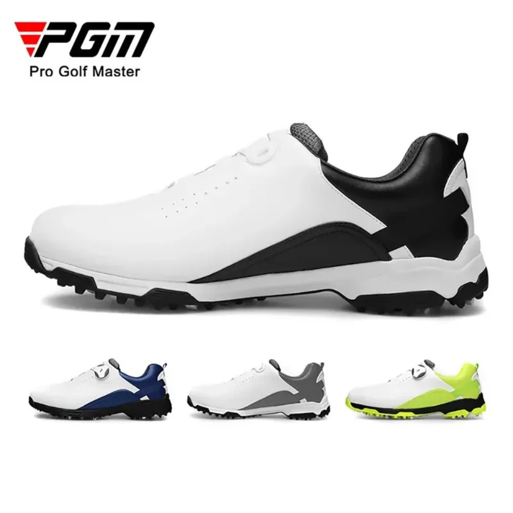 PGM Golf Shoes Men's Waterproof Breathable Golf Shoes Male Rotating Shoelaces Sports Sneakers Non-slip Trainers
