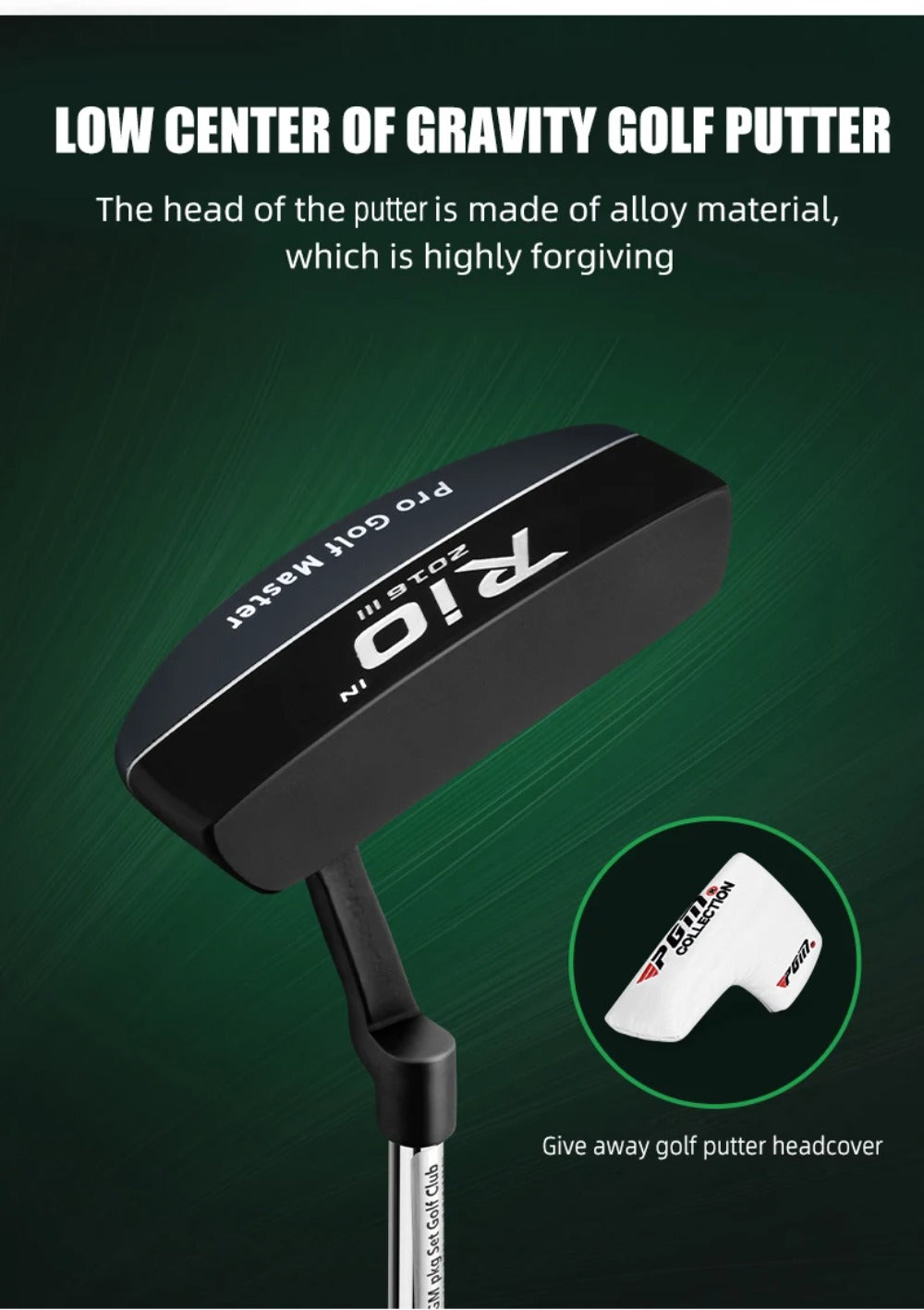 PGM Beginner Professional Golf Clubs Set Premium 460cc Black Golf Clubs