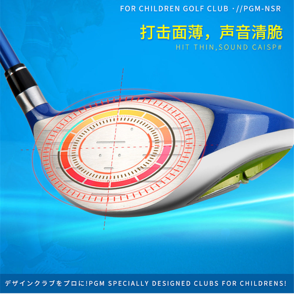 PGM Left or Right Handed Golf Driver #1 Wood/Hybrid Club for Kids Boys Girls Carbon Shaft Golf Club Wood with Golf Head Cover