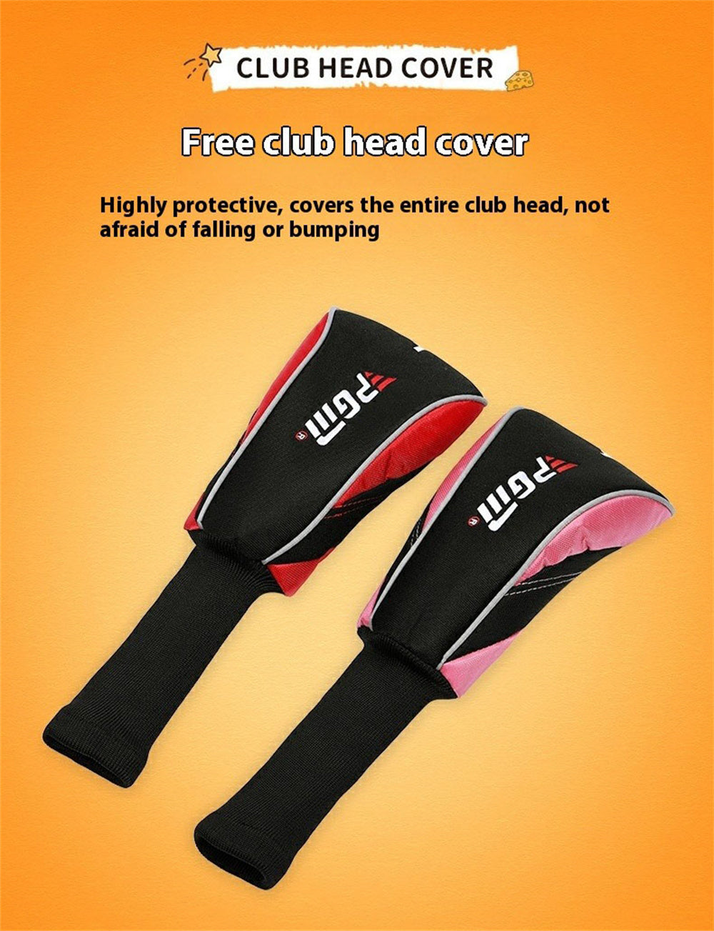 PGM Junior Golf Clubs Kids Right Handed #1 Drivers, #5 UT Hybrids Iron Children Practice Pole Carbon Shaft Golf Club Wood
