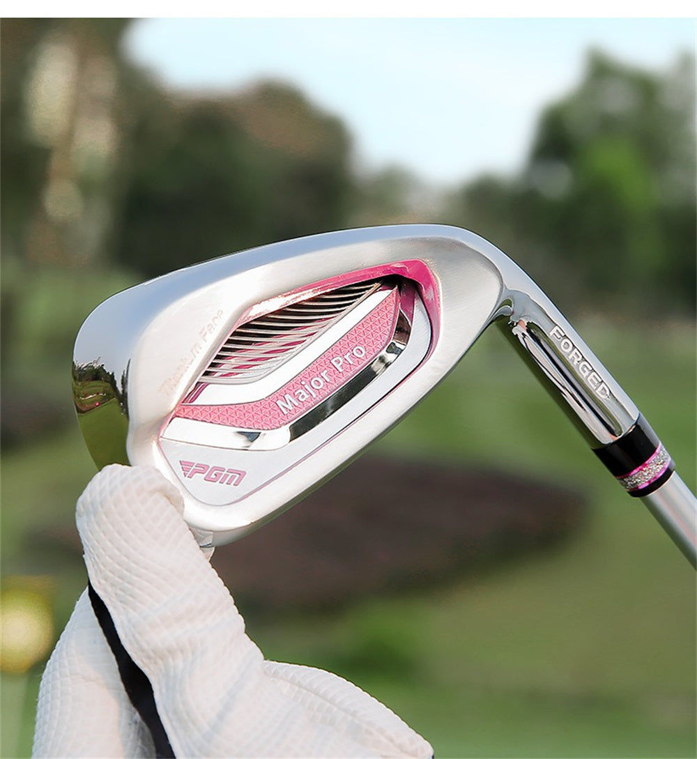 PGM Golf Clubs Women's No. 7 Iron Right Handed Golf Iron Practice Playing Pole with Headcover Lightweight Titanium Striking Surface