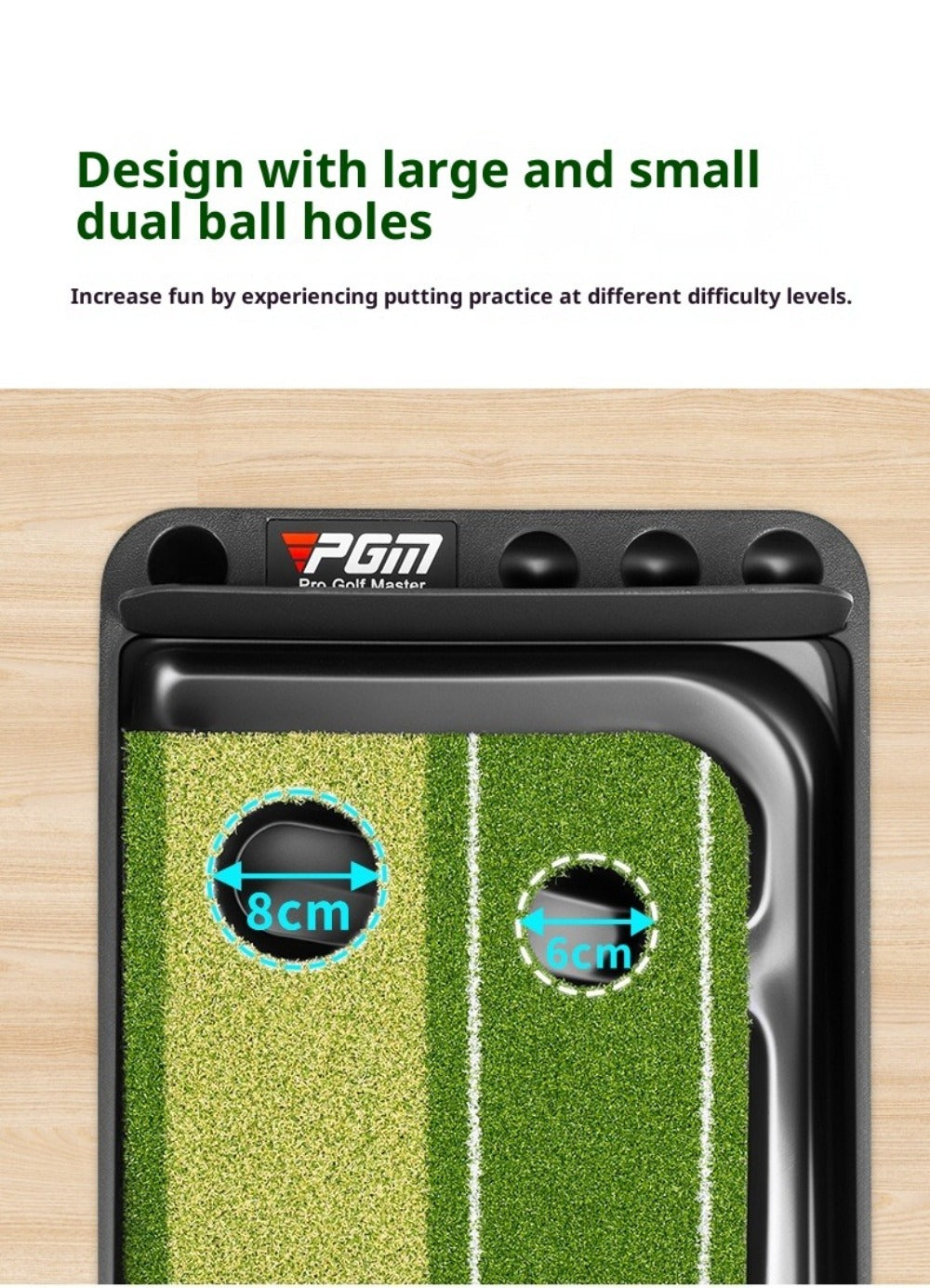 PGM Indoor Golf Putter Mini Golf Putting Green Blanket Home Golf Trainer Set