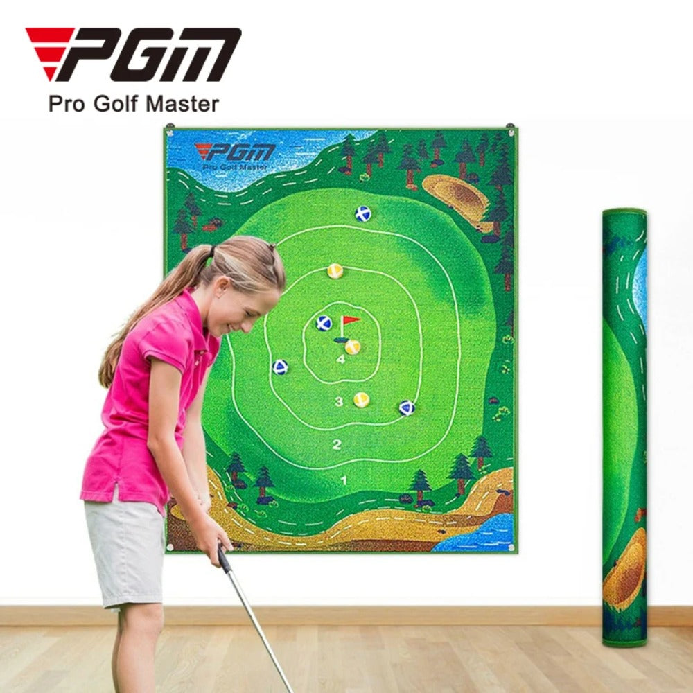 PGM Custom Portable Indoor Golf Swing Mat for Chipping Game & Practice Training Aids