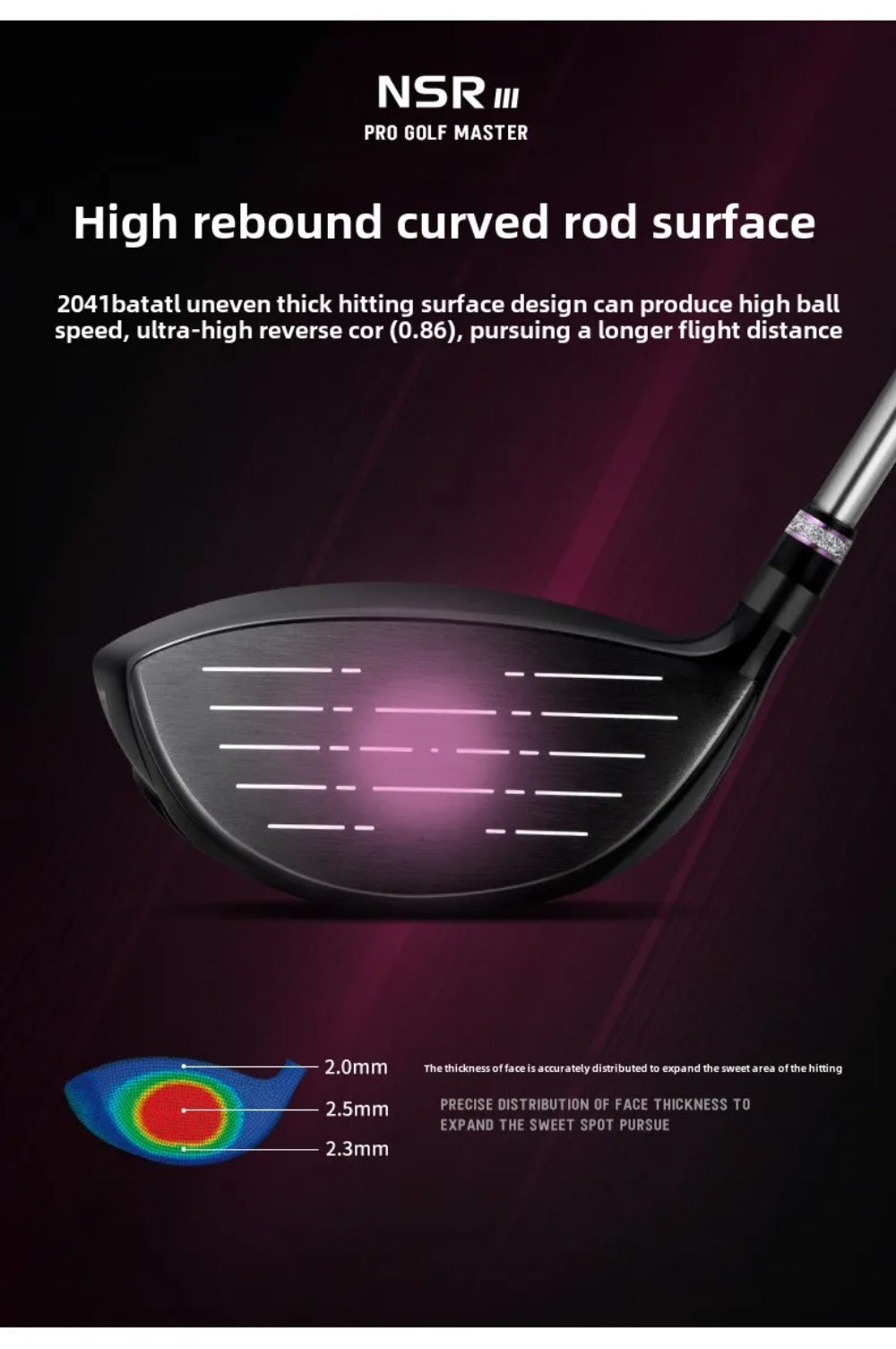 PGM NSR III Golf Clubs for Women Right Handed No.1/No.3/No.5 Hybrid Wooden Club Titanium Golf Driver Carbon Shaft High Rebound with Headcover