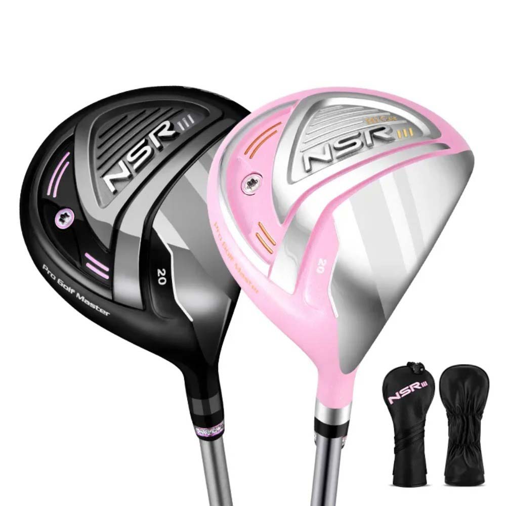 PGM NSR III Golf Clubs for Women Right Handed No.1/No.3/No.5 Hybrid Wooden Club Titanium Golf Driver Carbon Shaft High Rebound with Headcover