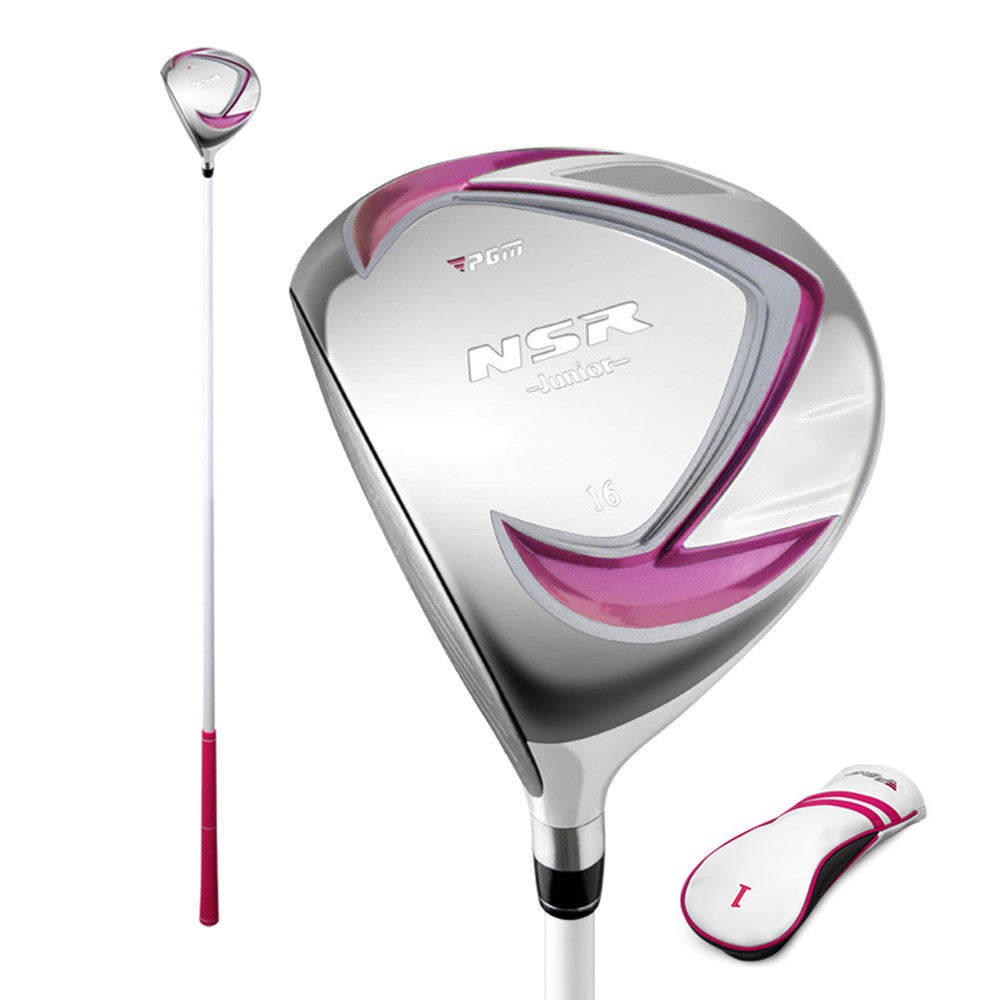 PGM Left or Right Handed Golf Driver #1 Wood/Hybrid Club for Kids Boys Girls Carbon Shaft Golf Club Wood with Golf Head Cover