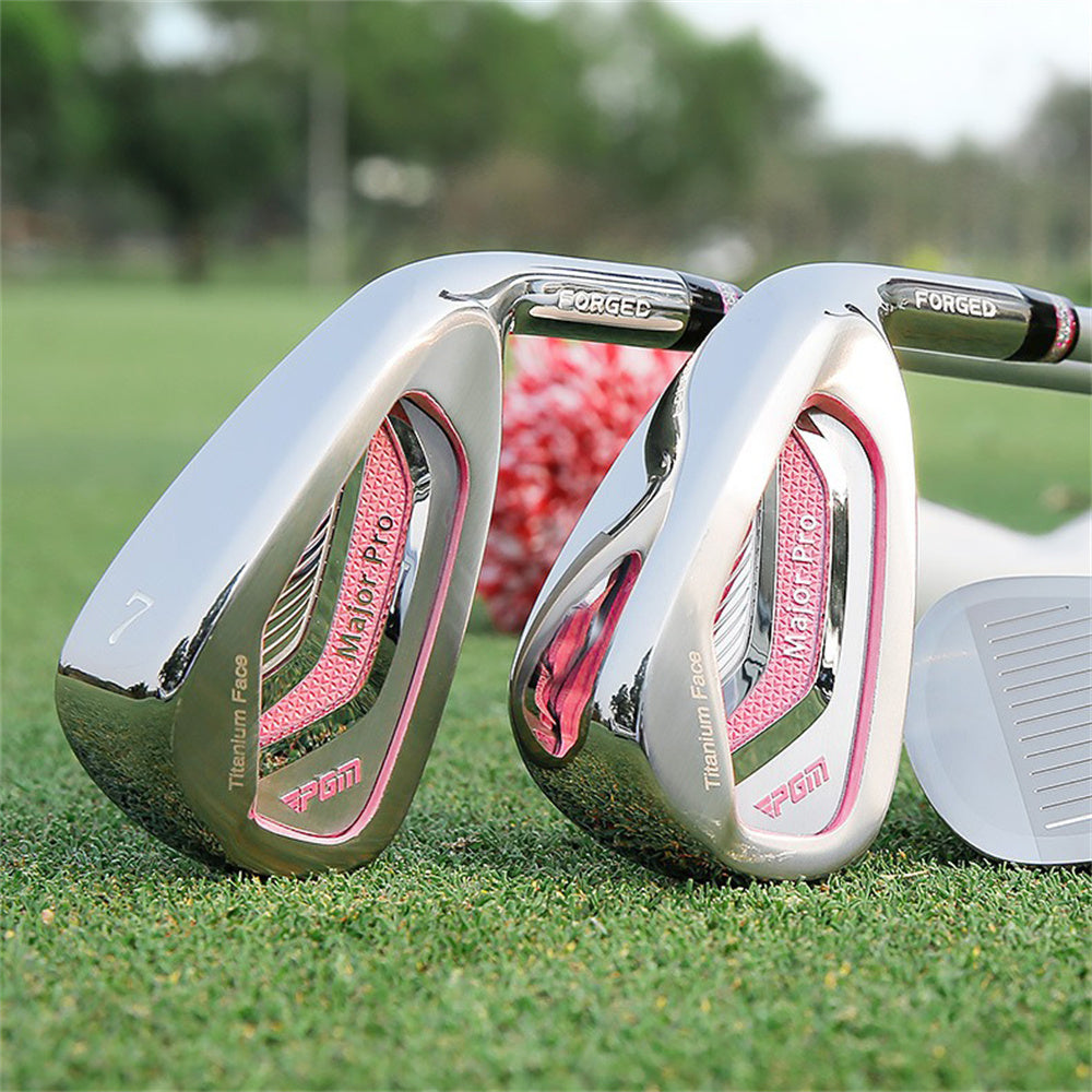 PGM Golf Clubs Women's No. 7 Iron Right Handed Golf Iron Practice Playing Pole with Headcover Lightweight Titanium Striking Surface