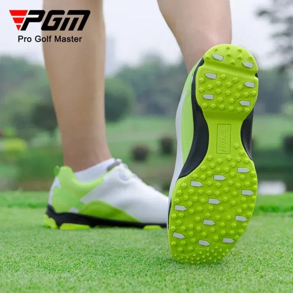 PGM Golf Shoes Men's Waterproof Breathable Golf Shoes Male Rotating Shoelaces Sports Sneakers Non-slip Trainers