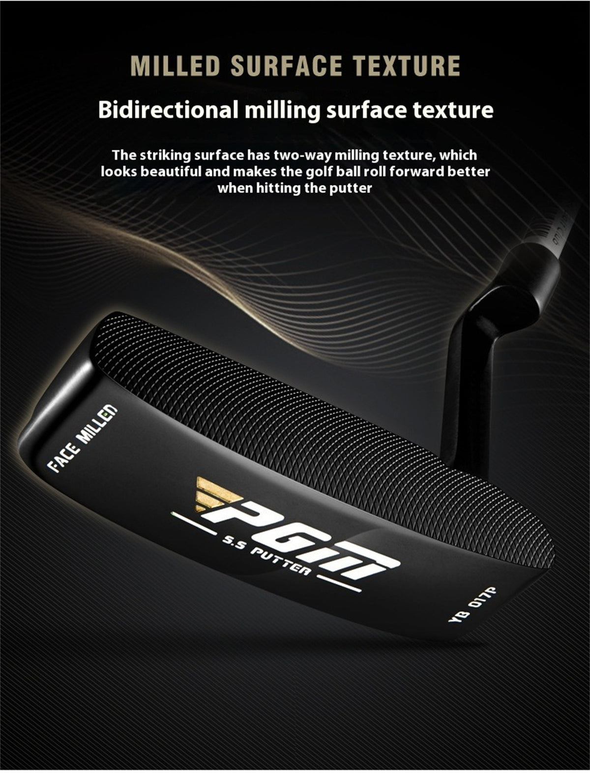 PGM Golf Club Putter Men Right Handed High Fault Tolerance Low Center of Gravity Golf Blade Putters with Headcover Golf Training
