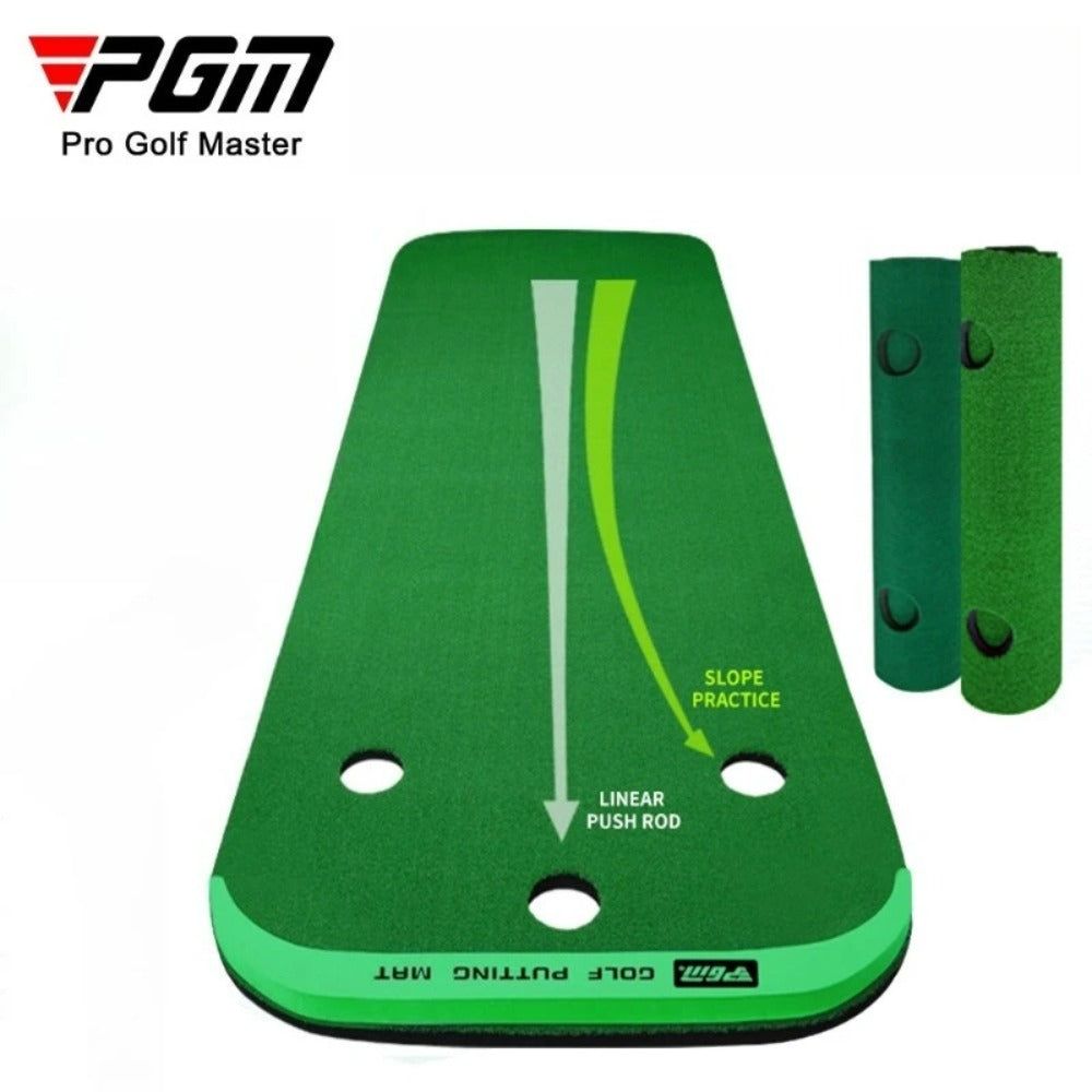 PGM Golf Portable Green Indoor Golf Puttering Trainer Mini Practice Blanket 3x1m