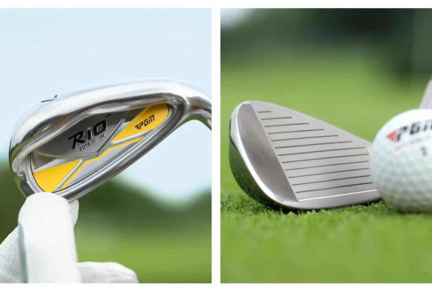 PGM Kids Golf Clubs Kit - Complete Golf Clubs Set with Hybrid & Utility Clubs, Wood, Irons, Putter, and Bag for Children 3-12year