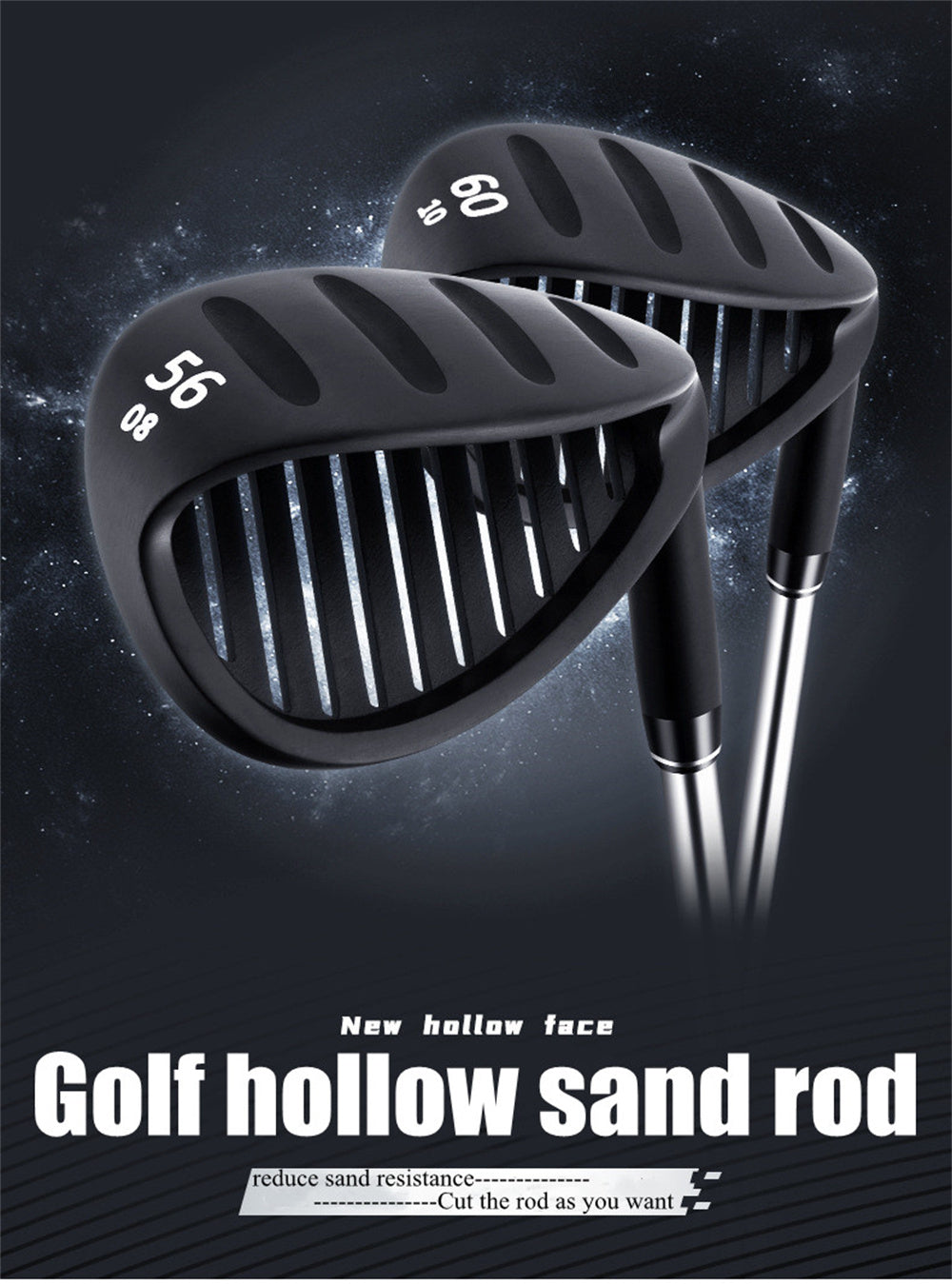 PGM Golf Sand Wedge Clubs Stainless Steel Hollow Face 56°/60° Wedge Sand Rod Low Center of Gravity Golf Training Clubs