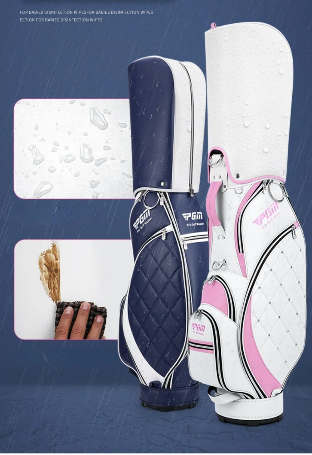 PGM Women Golf Bag High Quality Light TPU Golf Clubs Bag 2 Colors In Choice Waterproof Cloth Ball Bag GOLF Wear Resistant