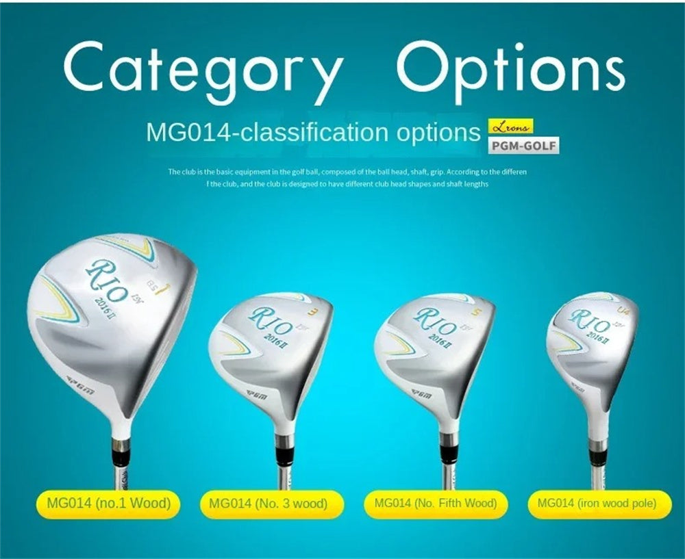 PGM Golf Club Wood No.1/3/5/4H Right Handed Golf Driver Iron Hybrid Club Light Graphite Shaft Fairway Woods for Women
