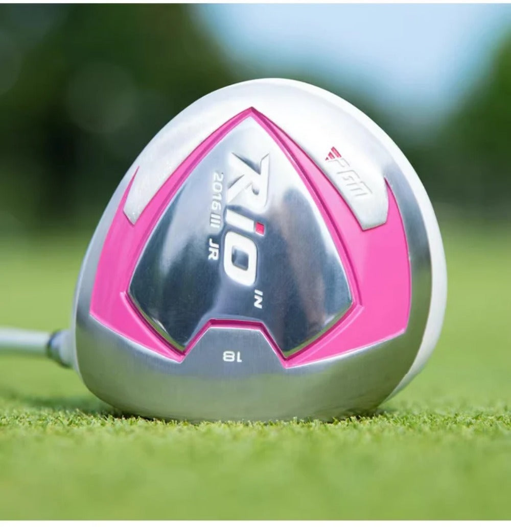 PGM Kids Golf Clubs Kit - Complete Golf Clubs Set with Hybrid & Utility Clubs, Wood, Irons, Putter, and Bag for Children 3-12year