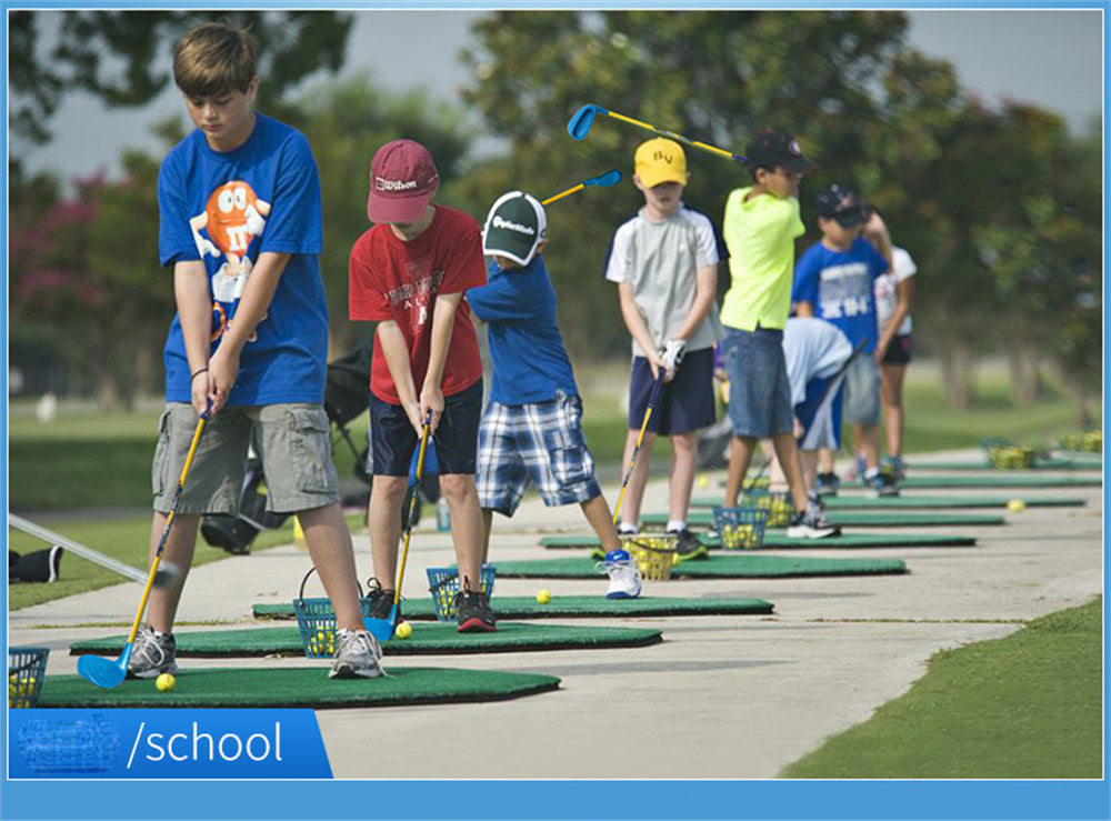PGM #7 Junior Golf Club Iron with Plastic Head Carbon Rod Practice for Coaching Teaching Children Boys and Girls in Single Clubs (3-5Y,Blue)