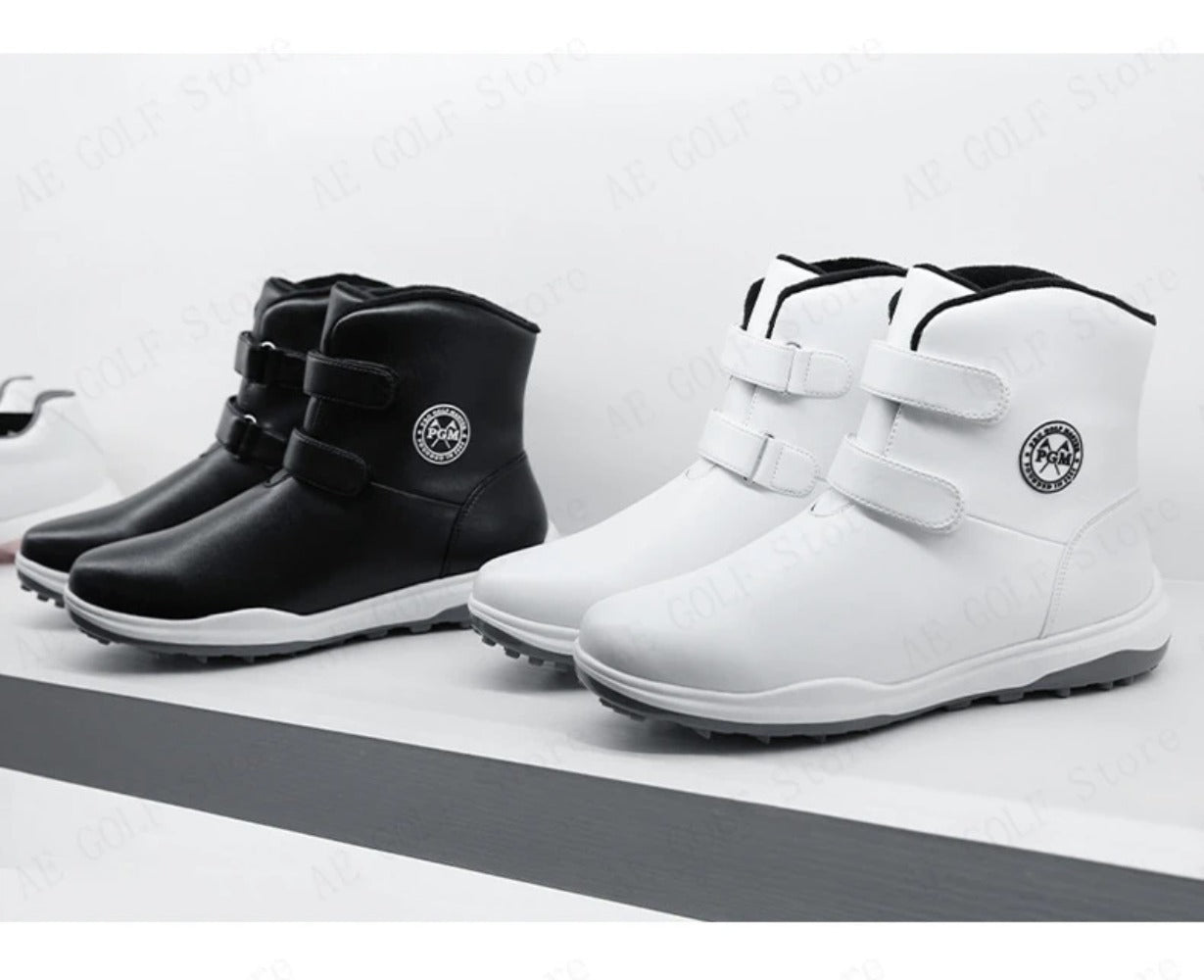 PGM Women's Golf Shoes Autumn Winter Waterproof Casual Boots Wear Anti-slip Sneakers Fleece Lining Women's Sports Shoes