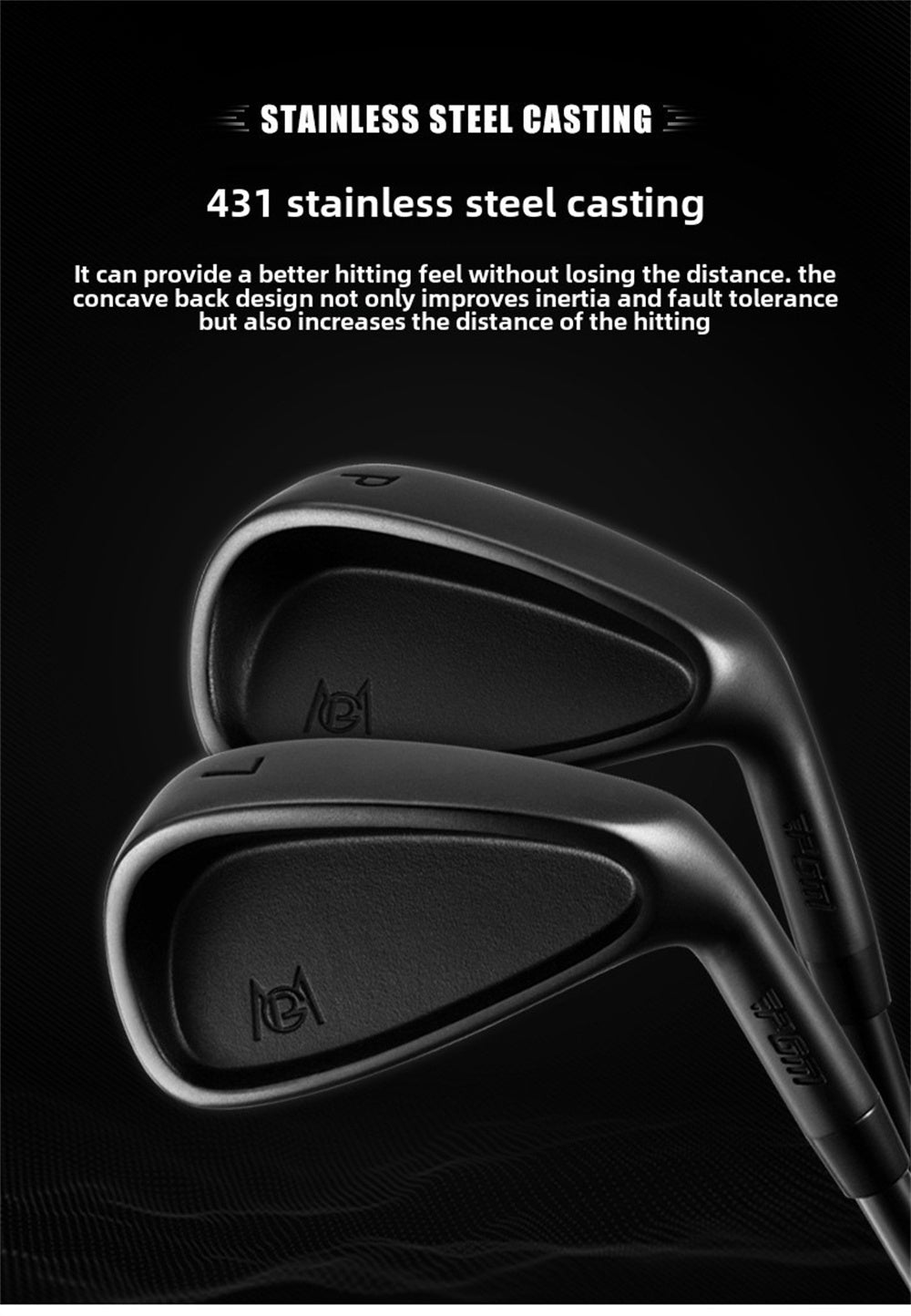 PGM Golf Irons #7 Stainless Steel Low Center of Gravity High Capacity Misalignment Right Handed Men Coach Teach Golf Clubs