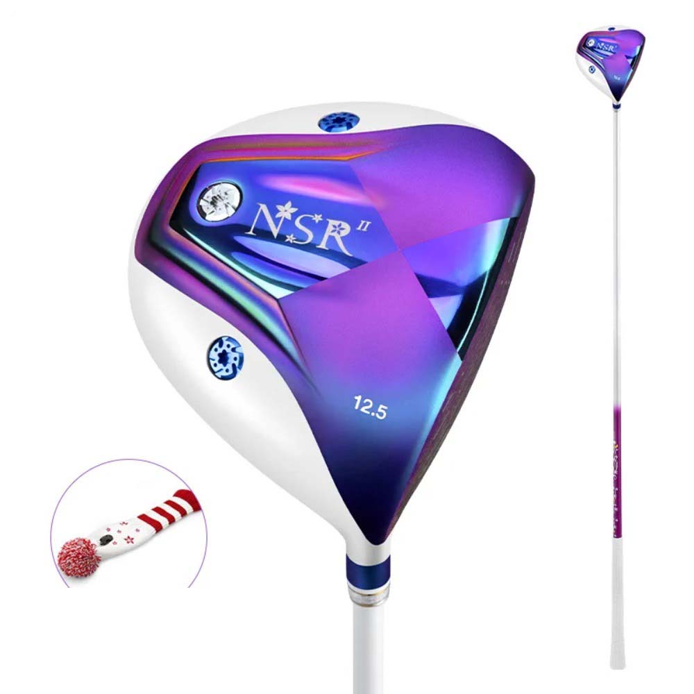 PGM Titanium Alloy Golf Driver 12.5 Degree Loft Womens Right Handed Fairway Wood Graphite Shaft Club with Headcover