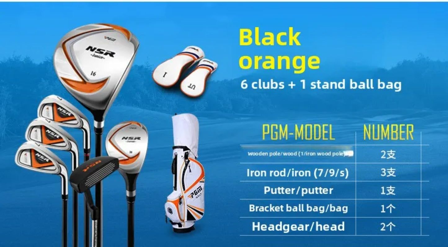 PGM Golf Clubs Left Hand and Right Handed Girls Boys Lightweight Irons Putter Swing 95-155cm Kids