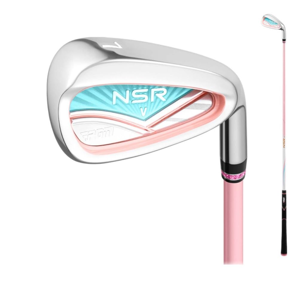 PGM Women Golf Club Iron Single #7 Iron Professional Practice for L-grade Loft 32 Degree RH Carbon Stainless Steel Rod Head