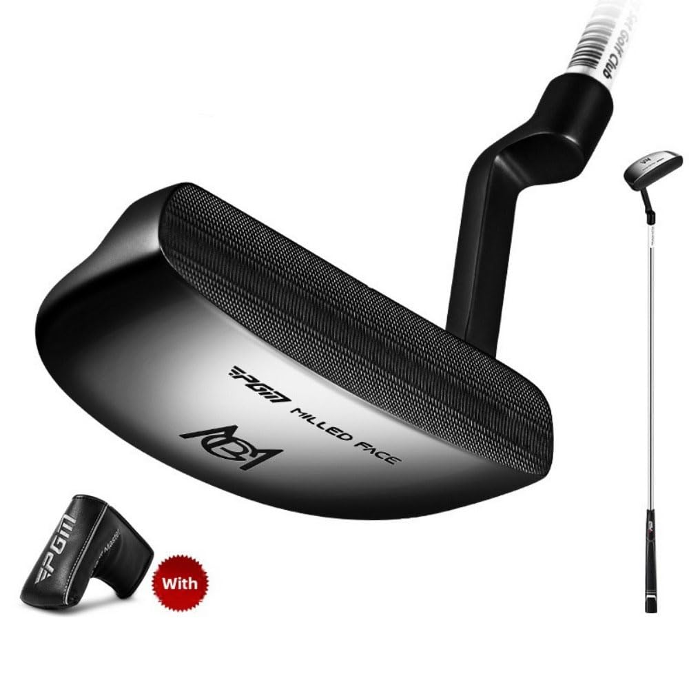 PGM Men Golf Putter Steel Casting Low Center of Gravity with Aiming Line Right Handed Golf Coach Teach Clubs Push Rod with Headcover