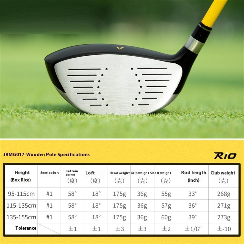 #1 Wood Club Right Handed Junior Golf Drivers Loft 38degree Kids Boys Girls Golf Practice Pole for Young Golfers with Golf Headcover