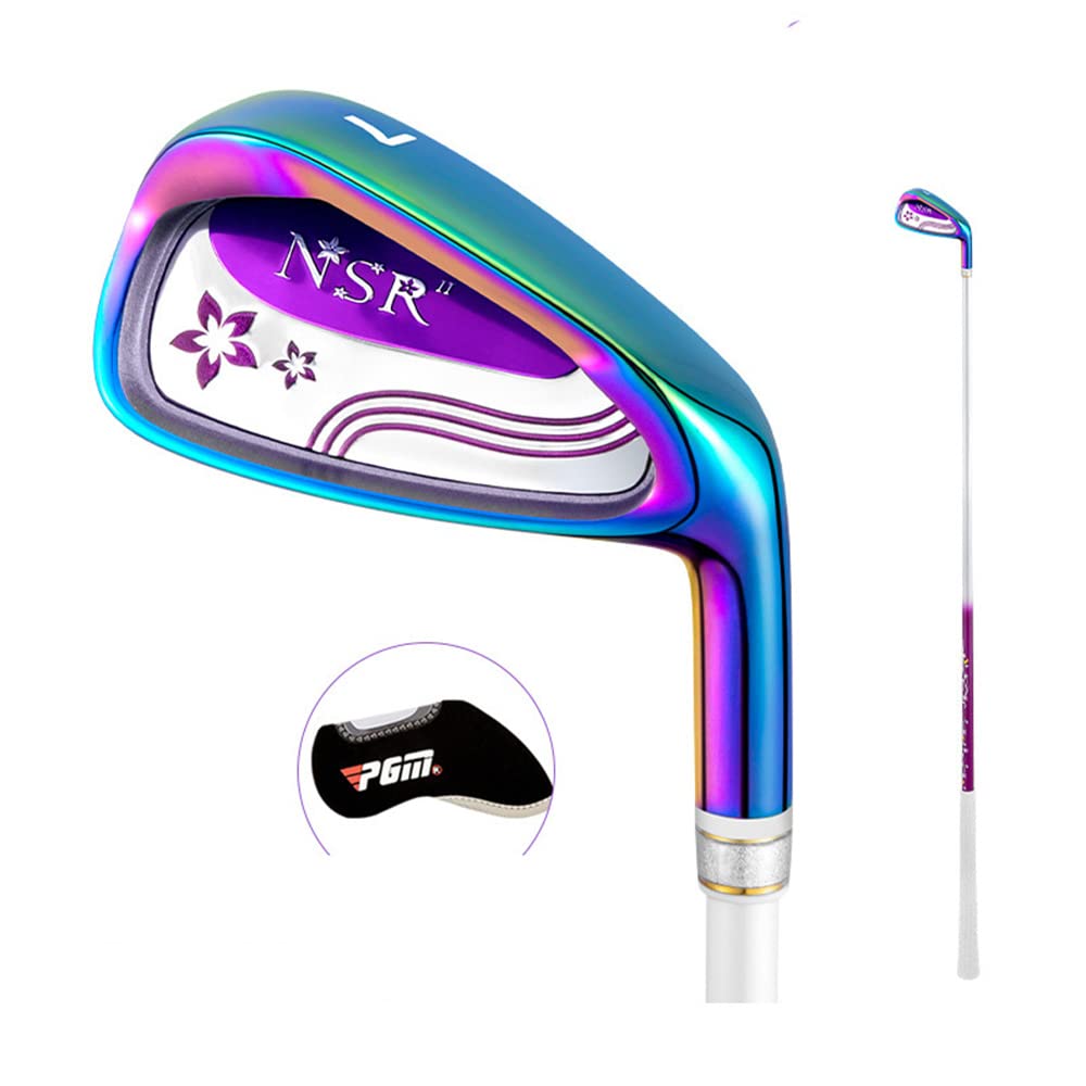 PGM Ladies Right Handed Golf Iron #7 30 Degree Loft Graphite/Steel Shaft Single Club with Headcover for Womens Golf Sports
