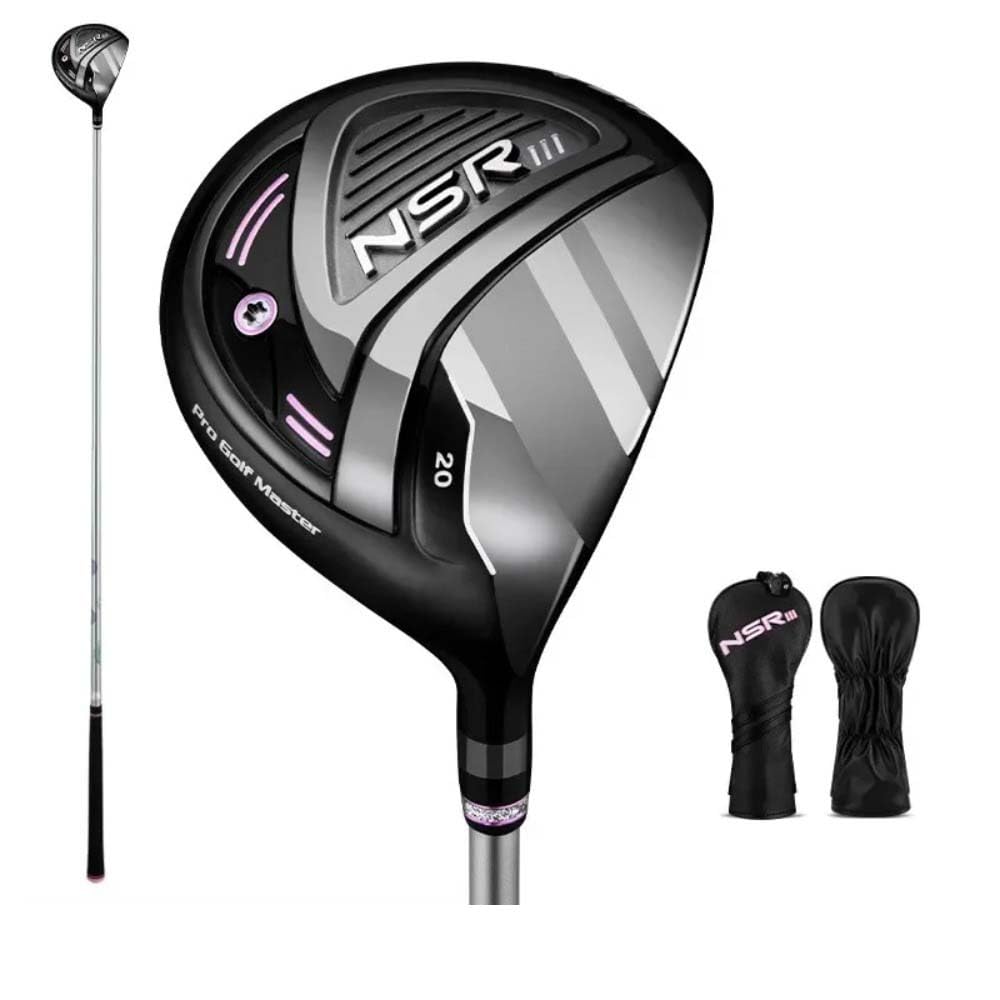 PGM NSR III Golf Clubs for Women Right Handed No.1/No.3/No.5 Hybrid Wooden Club Titanium Golf Driver Carbon Shaft High Rebound with Headcover
