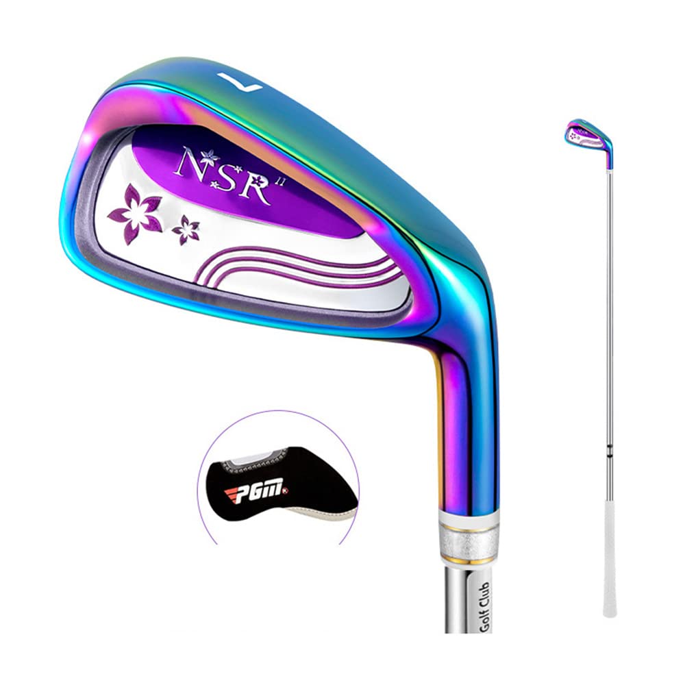 PGM Ladies Right Handed Golf Iron #7 30 Degree Loft Graphite/Steel Shaft Single Club with Headcover for Womens Golf Sports