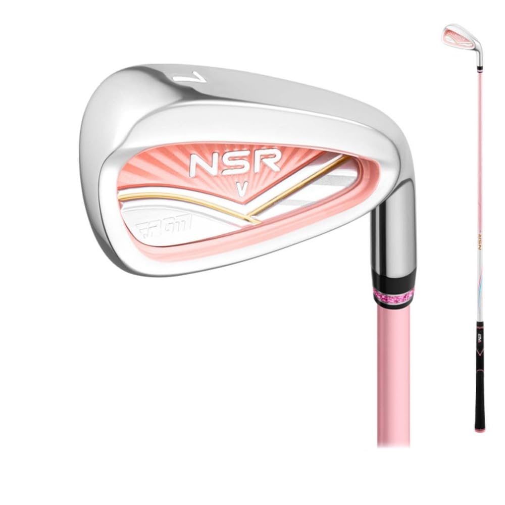 PGM Women Golf Club Iron Single #7 Iron Professional Practice for L-grade Loft 32 Degree RH Carbon Stainless Steel Rod Head