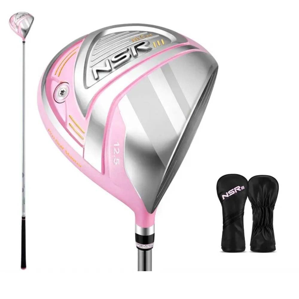 PGM NSR III Golf Clubs for Women Right Handed No.1/No.3/No.5 Hybrid Wooden Club Titanium Golf Driver Carbon Shaft High Rebound with Headcover