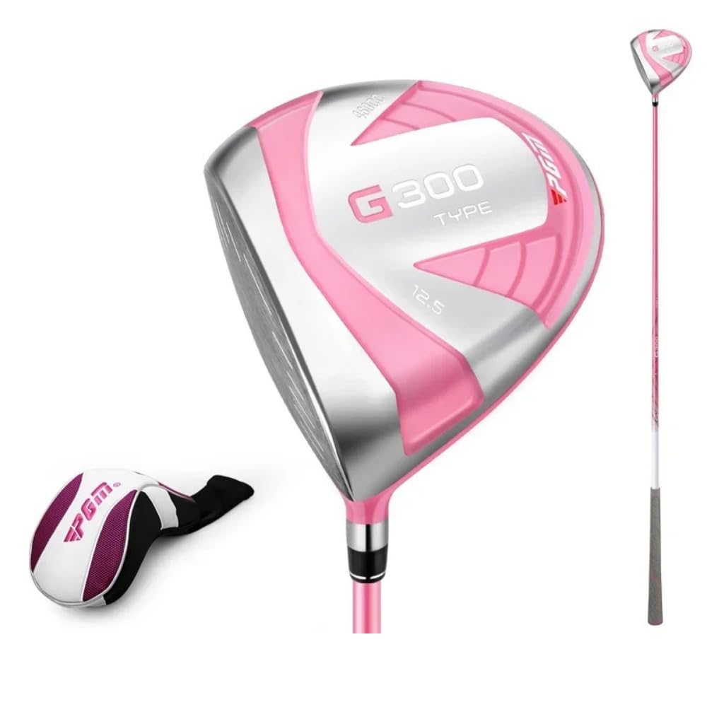 PGM Women Left Hand 1# Wood Golf Club G300 High Rebound Ultralight Titanium Alloy Graphite Rod LH Golf Driver with Headcover