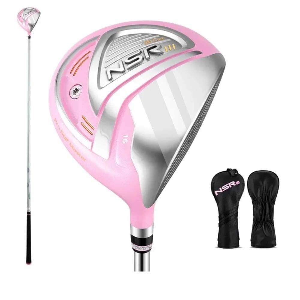 PGM NSR III Golf Clubs for Women Right Handed No.1/No.3/No.5 Hybrid Wooden Club Titanium Golf Driver Carbon Shaft High Rebound with Headcover